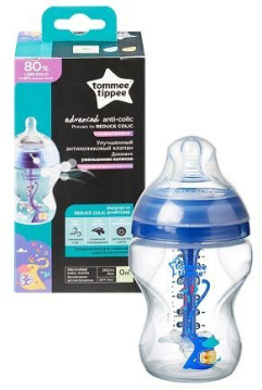 Tommee Tippee Advanced butelka antykolkowa, od urodzenia, niebieski słoń, 260ml