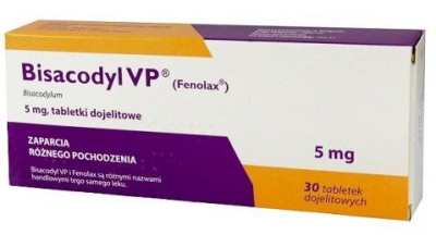 Bisacodyl VP 5mg, 30 tabletek, IMPORT RÓWNOLEGŁY,  Inpharm