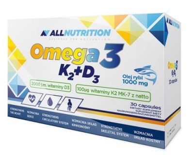 ALLNUTRITION Omega 3 K2+D3, 30 kapsułek