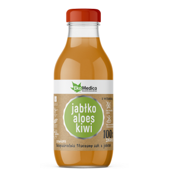 EKAMEDICA Sok 100% Jabłko Aloes Kiwi, 300 ml