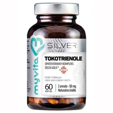 MyVita Silver, Tokotrienole DeltaGold z annato 50 mg, 60 kapsułek