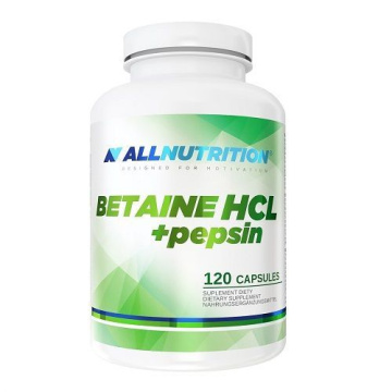 ALLNUTRITION, Betaine HCl + pepsin, 120 kapsułek