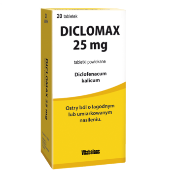 DICLOMAX 25 mg, 20 tabletek