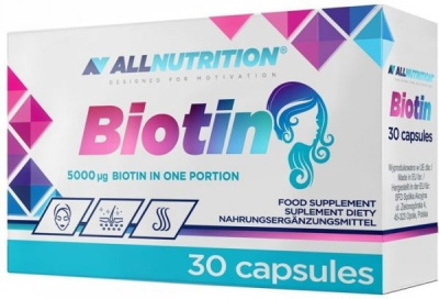 ALLNUTRITION BIOTIN Biotyna 5 mg, 30 kapsułek