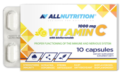 ALLNUTRITION, VITAMIN C Witamina C 1000 mg + bioflawonoidy, 10 kapsułek