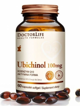 DOCTOR LIFE Ubichinol 100 mg Aktywna forma koenzymu Q10, 60 kapsułek