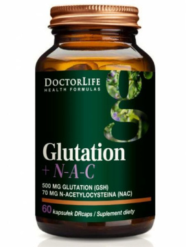DOCTOR LIFE L-Glutation + NAC, 60 kapsułek