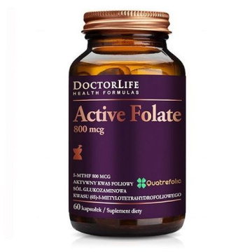 DOCTOR LIFE Active Folate 800 mcg Aktywny kwas foliowy 60 kapsułek