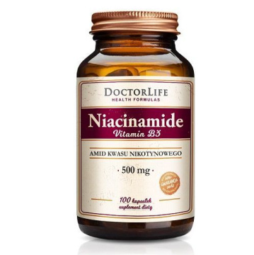 DOCTOR LIFE Niacinamide 500 mg, 100 kapsułek