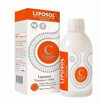 LIPOSOL 1000 Liposomlna witamina C (Buforowana) smak pomarańczowy 250 ml