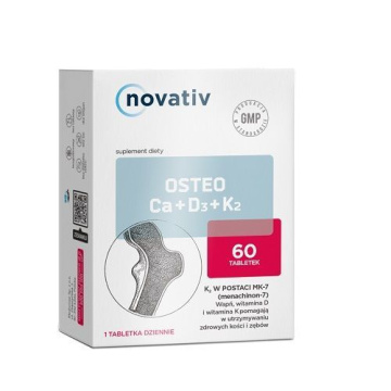 NOVATIV OSTEO Ca+D3+K2 60 tabletek