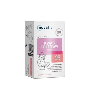 NOVATIV KWAS FOLIOWY FORTE 90 tabletek