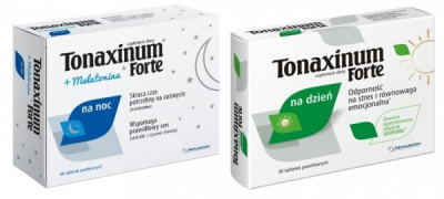 TONAXINUM FORTE na dzień 30 tabletek + TONAXINUM FORTE na noc 60 tabletek + ZESTAW PODRÓŻNY