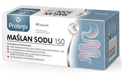 PROTEGO Maślan sodu 150 mg, 60 kapsułek
