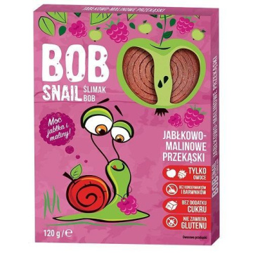 Bob Snail, przekąska jabłkowo-malinowa bez dodatku cukru, 120 g