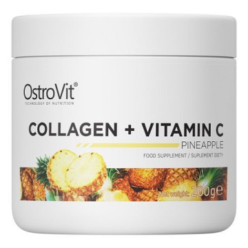 OSTROVIT Collagen + Vitamin C, 200 g, ananasowy