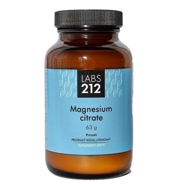 LABS212 Magnesium citrate, Cytrynian magnezu, proszek, 63 g