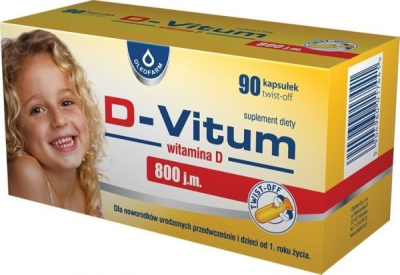 D-VITUM witamina D  800 j.m. 90 kapsułek twist-off