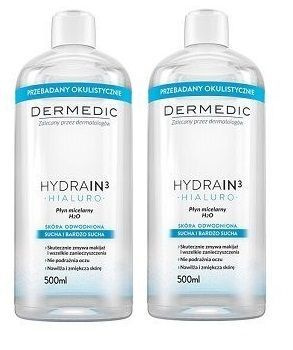 Dermedic, Hydrain3 Hialuro płyn micelarny H2O, 2 x 500ml