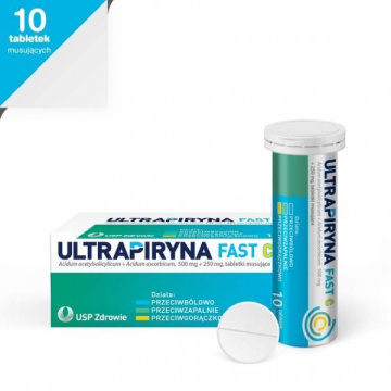 Ultrapiryna Fast C 500mg+250mg, 10 tabletek musujących