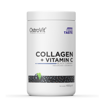 OSTROVIT Collagen + Vitamin C, czarna porzeczka, 400 g