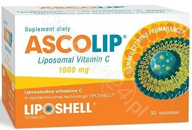 Ascolip - liposomalna witamina C 1000 mg, 30 saszetek