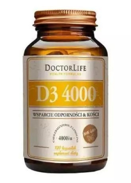 Doctor Life Vitamin D3 4000, 120 kapsułek