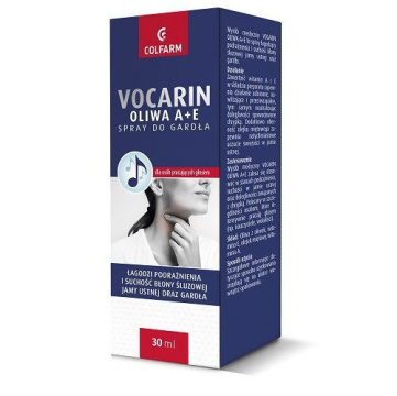 Vocarin, Oliwa A+E, Spray do gardła 30 ml