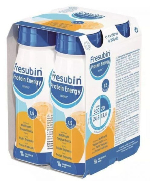 Fresubin protein, energy drink owoce tropikalne 4 x 200ml
