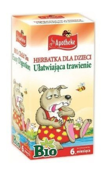 APOTHEKE herbatka dla dzieci na Trawienie BIO koper włoski, melisa, mięta 20 saszetek