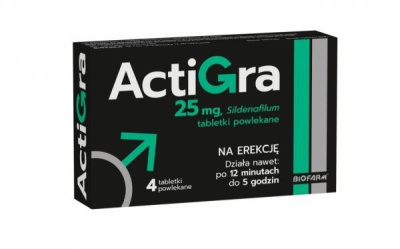 ActiGra 25mg, 4 tabletki
