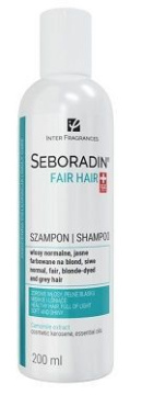 Seboradin Fair Hair szampon do włosów normalnych, jasnych, farbowanych na blond i siwych, 200ml