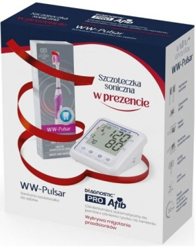 Diagnostic promocyjny zestaw - ciśnieniomierz PRO Afib + Szczoteczka do zębów White Way soniczna WW-Pulsar