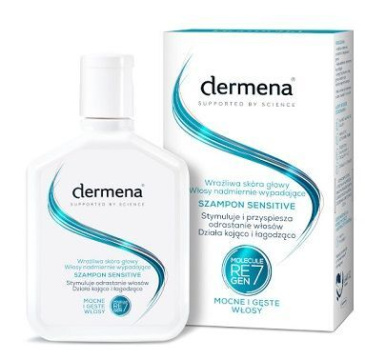 Dermena Sensitive szampon do wrażliwej skóry głowy, do włosów wypadających 200ml