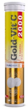 Olimp Gold-Vit C 2000 (smak pomarańczowy), 20 tabletek musujących