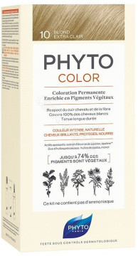 Phyto phytocolor 10 EKSTRA JASNY BLOND farba pielęgnacyjna do włosów z pigmentami roślinnymi
