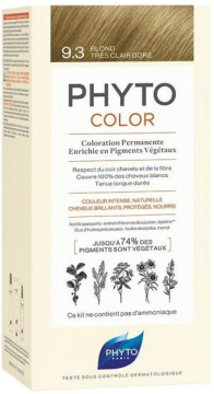 Phyto phytocolor 9.3 BARDZO JASNY ZŁOTY BLOND farba pielęgnacyjna do włosów z pigmentami roślinnymi