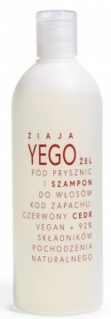 Ziaja Yego 2 w 1 żel pod prysznic i szampon zapach - czerwony cedr  400ml