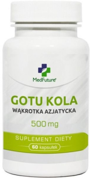 Gotu Kola (wąkrotka azjatycka) 500 mg, 60 kapsułek (Medfuture)