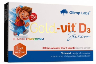 Olimp Gold-Vit D3 Junior x 30 tabl o smaku owocowym
