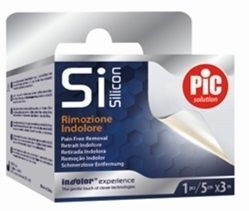 PIC SiSilicon plaster silikonowy 5 cm x 3 m na rolce z włókniny z technologią silikonową, 1 sztuka