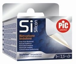 PIC SiSilicon plaster silikonowy 2,5 cm x 3 m, na rolce, z włókniny z technologią silikonową