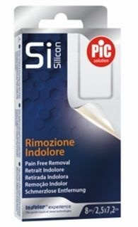 PIC SiSilicon plaster silikonowy 2,5 x 7,2 cm, 8 sztuk