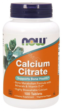 NOW Foods Calcium Citrate, 100 tabletek