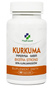 Kurkuma + piperyna + imbir Ekstra strong, 60 kapsułek (Medfuture)