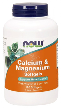 NOW Foods Calcium & Magnesium, 120 kapsułek