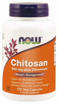 NOW Foods Chitosan + Chrom x 120 kaps