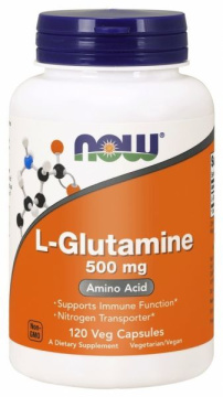 NOW Foods L- Glutamine, 120 kapsułek