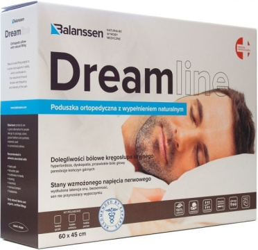 Balanssen Dreamline poduszka ortopedyczna z wypełnieniem naturalnym - łuski gryki, 1 szt