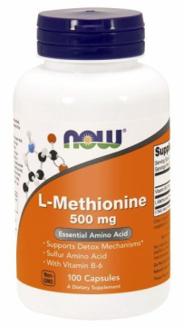 NOW Foods L-Methionine 500 mg, 100 kaps